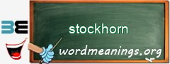 WordMeaning blackboard for stockhorn